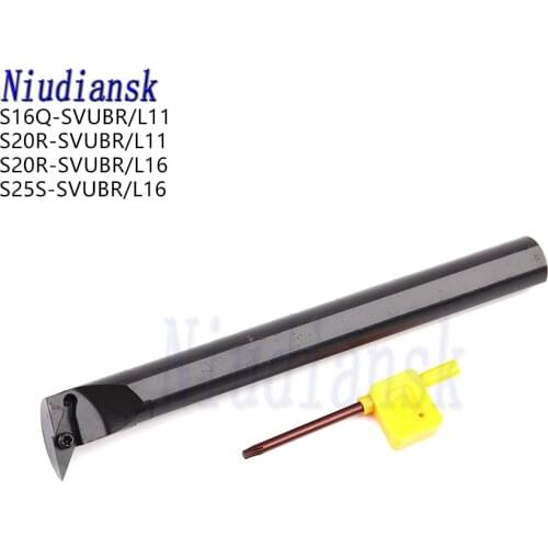 1pc S16Q-SVUBR11 S20R-SVUBR11 Inner Hole Turning Tool Holder S20R-SVUBR16 S25S-SVUBR16 Arbor SVUBL 16mm 20mm 25mm CNC Lathe Tool