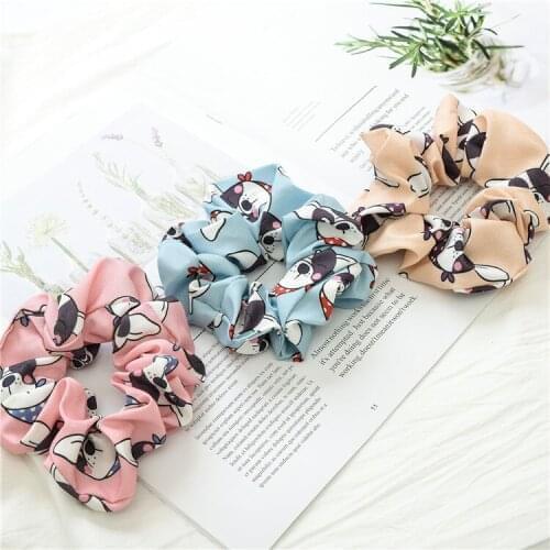 Girls pure color hair adorn New cross hair lady Fashion Rope headdress Flower Rubber Bands Small Adorn Article--A bag of three