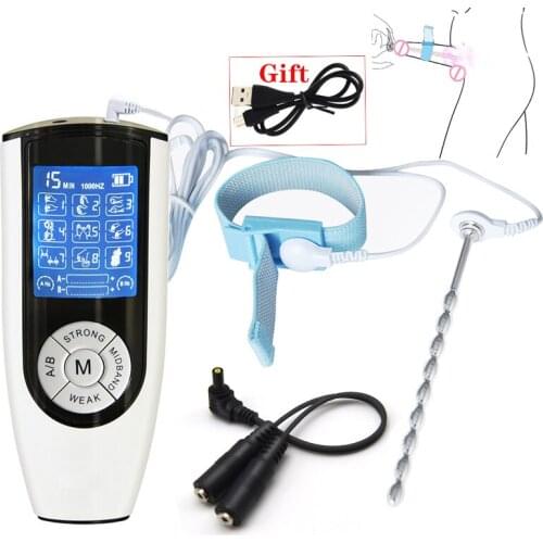 Electric Shock Stimulation Penis Plug Ring Male Masturbator Urethra Insert Catheter Dilator Cock Extender Sex Medical Theme Toys