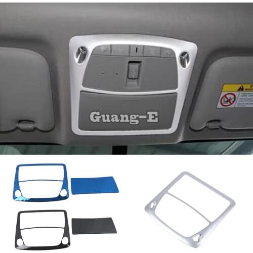 Car Cover Stick ABS Chrome Head Read Front Reading Light Lamp Trim Hood 1pcs For Nissan Terra 2018 2019 2020 2021