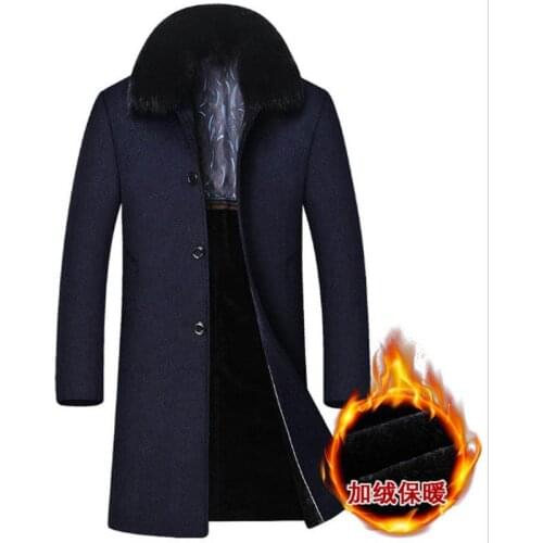New Arrival Fashion Large High Quality Wool Coat Thickened Detachable Large Collar Men Casual Mens Plus Size M L XL 2XL 3XL 4XL