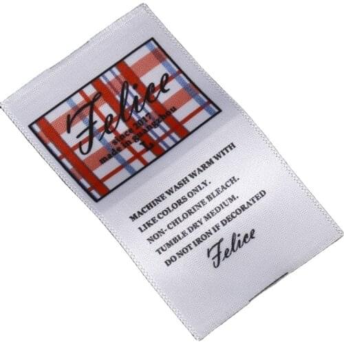 No Moq For 200Pcs/Lot All Kinds Of Printed Labels for Clothes Reasonable Price Washing Care Label Sewing Care Symbols Tags