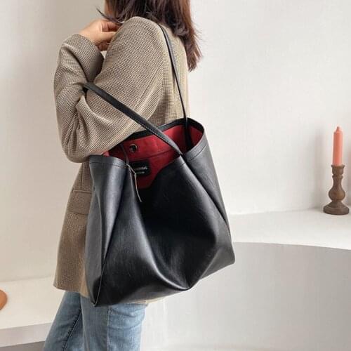 New Fashion Ladies Big Handbag Soft PU Leather Large Capacity Women Shoulder Bag Sac Femme Bolsos Grandes Para Mujer Tote Bags