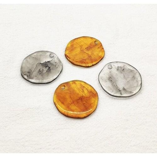 New Arrival! 37mm 50pcs Clear Resin Round Shape Charm for Handmade Earring DIY Parts,Jewelry Findings Accessories &Component