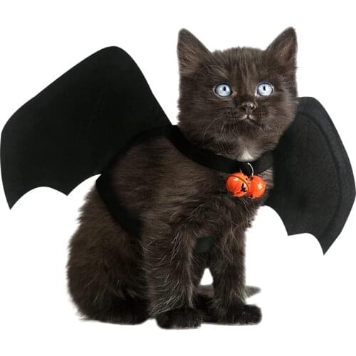 Pet Dog Halloween Clothes Cat Bat Wing Cosplay Prop Halloween Bat Fancy Dress Costume Outfit Wings Cat Costumes Dogs Clothing
