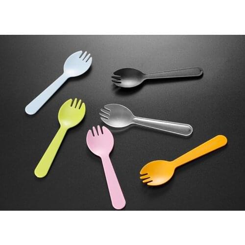 Disposable Plastic Ice Cream Spoon Tea Spoon Mini Size Flatware Cutlery Baby Shower Party Supplies Xmas SN1192