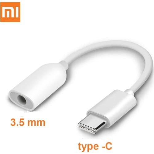 Original Type-C to 3.5mm Earphone cable Adapter type C USB male to 3.5 AUX audio Jack for XIAOMI Mi 11 10 9 6 Note3 8 8se a2 6x