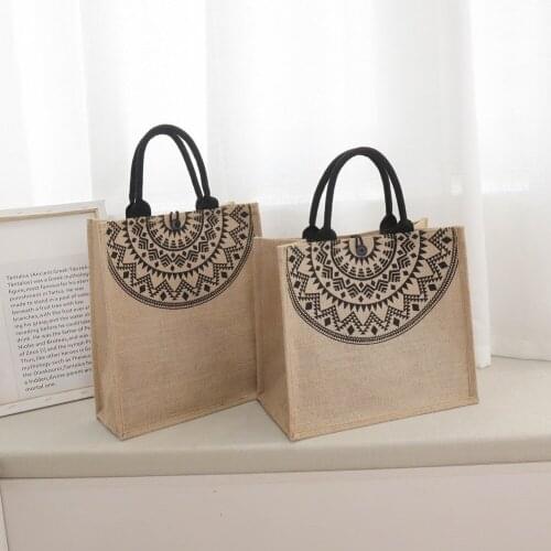 Casual Shoulder Handbag Totes Women Cotton Linen Daily Shopping Top-handle Bags Fashion Exquisite Shopping Bag