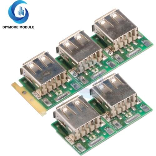 5PCS 5V Step Up Power Supply Boost Converter Module Lithium Battery Charging Protection Board LED Display MICRO USB Charger DIY