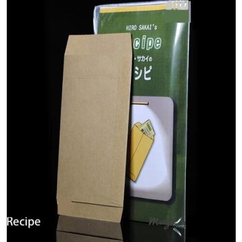 Recipe By Hiro Sakai - Japan Best Selling Magic Trick, Paper Change Into Bill, Envelope Magic Props Magic Product