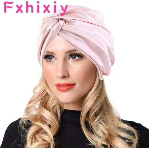 Luxury Silk Feel Sleep Cap Satin Turban Soft Night Sleeping Hair Bonnet Slouchy Elastic Hair Covers for Women Girls Turbante Hat