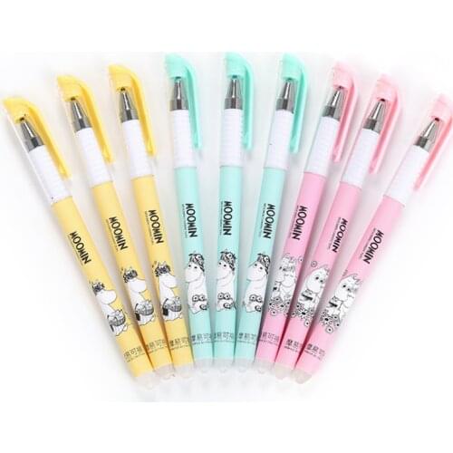 3 pcs/lot Unicorn Erasable Gel Pen blue/black Ink Pen Promotional Stationery School & Office Supply