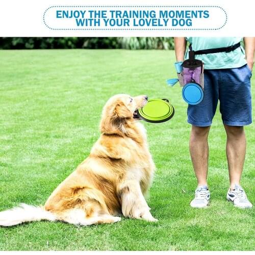 Collapsible Pet Silicone Dog Food Water Bowl Outdoor Camping Travel Portable Folding Pet Bowl Dishes With Carabiner Pet Products