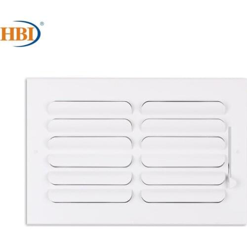HBI 2-Way W10" x H6" Curved-Blade Ventilation Grille Air Outlet Valve Air Supply Register Air Vent Cover Steel Ceiling/Sidewall