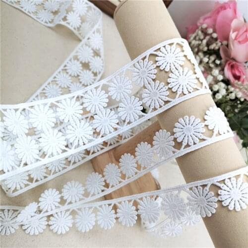 1 Meter Price 5 Cm High Grade White Water Soluble Skirt Cloth Art Lace Trim Lace Fabric Accessories 2020 New Style