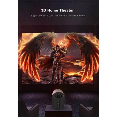 High Quality Min Home Movie Ray Projector 5000 Lumen Digital Wireless LCD Smart Beamer for Mobile Phone with Battery Speakers