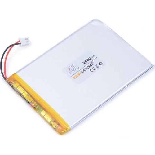 XHR-2P 2.54 3.7V 3275100 2500mAh lithium polymer battery For Tablet Pc DIY Power mobile Power bank PAD DVD Naptop e-book