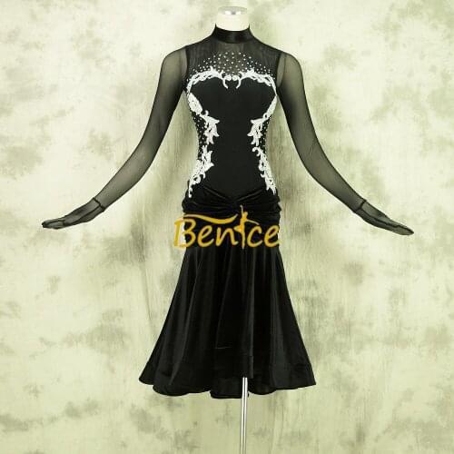 Free Shipping Latin Dance Skirt For Women Professional Sumba Dancing Skirt Adult Rumba QiaQia Latin Dress Latin Performances Dre