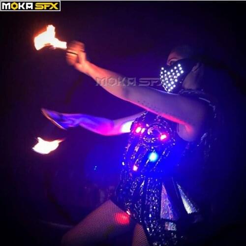 LED lady lighting dress women sexy led clothes glowing led colorful light dance costume luminous led suits DJ bar party events