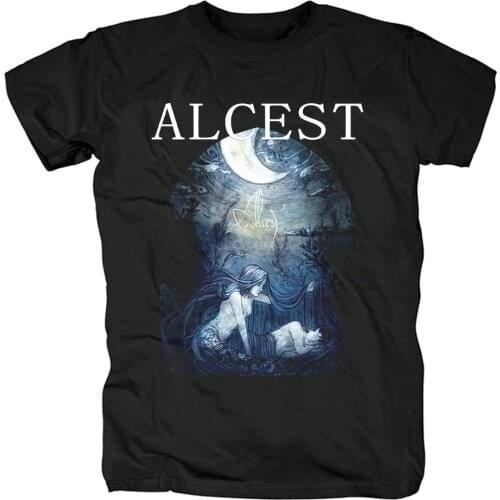 4 Designs Alcest Streetwear French Post-metal Band Shirt Heavy Metal Punk Fitness 100%Cotton Skateboard illustration Tee