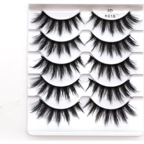 5 Pairs 3D Mink Lashes Eyelashes 3D Natural False Eyelashes Soft Mink Eyelash Extension Makeup Beauty Maquillaje Lashes