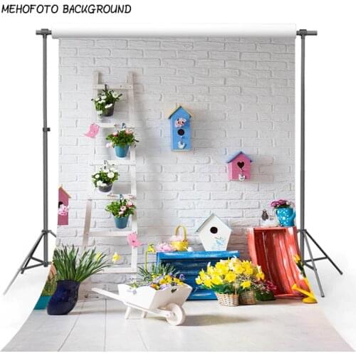 White Brick Wall Backgrounds for Photo Studio Custom Baby Birthday Party Indoor Photo Backdrops 5x7 Photocall Bodas Personaliza