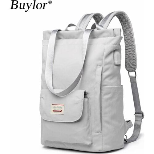 Buylor Women Backpack Oxford Canvas Waterproof Stylish Laptop Backpack Korean Fashion College Female Back Pack