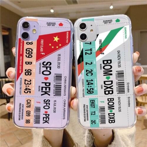 Travel Countries Air Tickets Case For Samsung Galaxy A32 A31 A41 A40 A30 S21 S20 FE S10 S10e S9 Plus Note 20 Ultra 10 Pro Cover