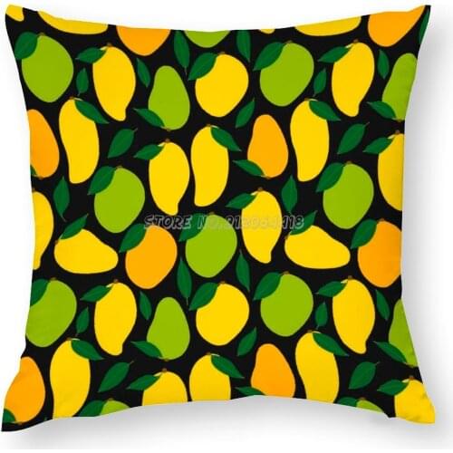 Cartoon Pattern Pillow Case New Print Designer Cushion Cover Square Pillowcases Home Decor Fruit Fruits Cute Cartoon Pattern Pat