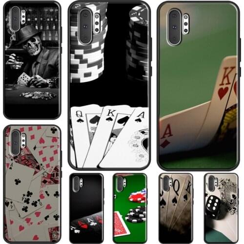 Poker Playing Cards Case For Samsung Galaxy S21 Ultra Note 20 Note 10 Plus S8 S9 S10 Plus S10e S20 FE Cover