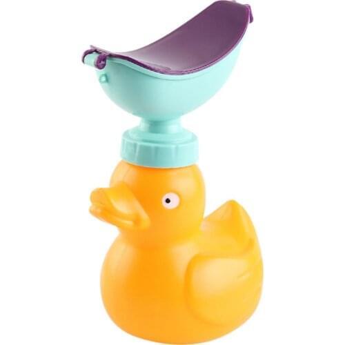 Travel Potty For Kids Portable Cute Yellow Duck Shaped Urinal Toilet For Boys Girls Outdoor Car Travel Anti-leakag Urinal Pot