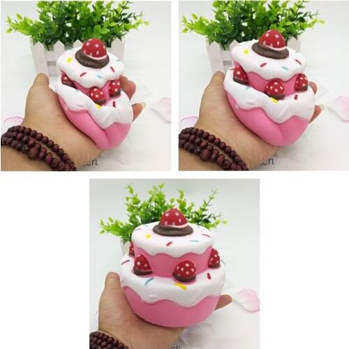 Simulation Strawberry Cake Food Model Resin Handicraft Ornaments