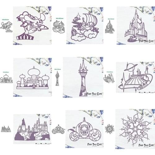 Metal Cutting Dies Beauty Castle Combo Stencils for DIY Album Paper Card Decorative Craft Die Cuts 2021 New