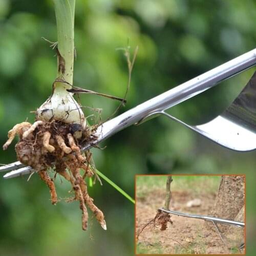 Multifunctional Steel Weeder Manual Root Ripper Farmland Tool F3Q0 Seedling Remover Transplant Weeding Tool Garden T8A4