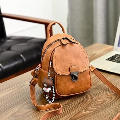 New Designer Fashion Women Leather Backpack Mini Soft Touch Multi-Function Small Backpack Female Ladies Shoulder Bag Girl