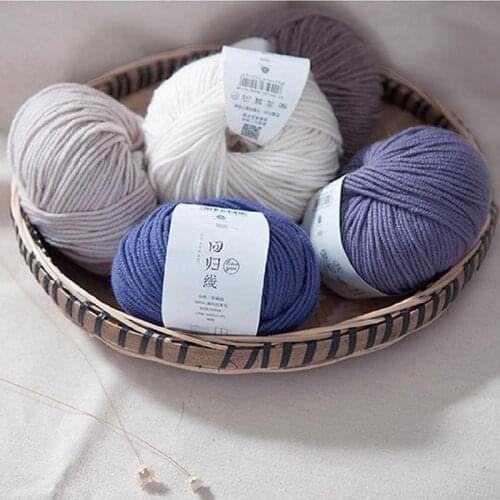 50g/ball Worsted Soft Medium Thick Pure Wool Yarn 100% Merino Wool for Hand Knitting Crochet DIY Baby Sweater Scarf Thread FZ406