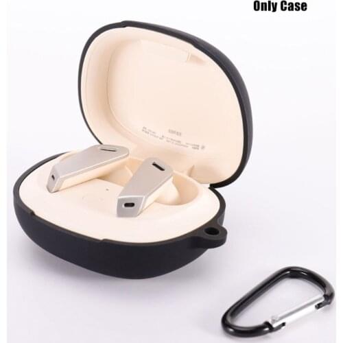 New Dust-proof Protective Cover Soft Silicone Case with Carabiner for EDIFIER TWS NB2 Wireless Bluetooth-compatible Headphones