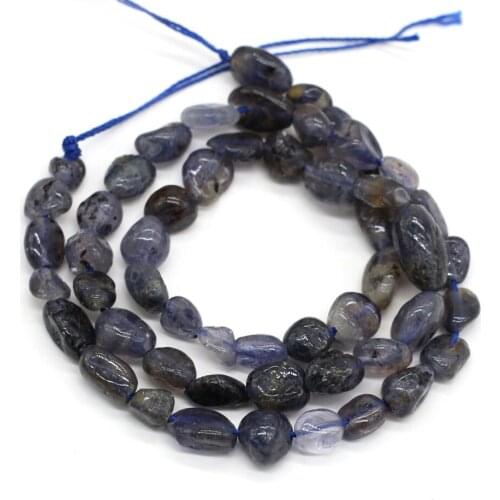 Charm Irregular Cordierite Beads 6-8mm Natural Gem Stone Loose Spacer Beads 14'' Strand for Jewelry Making DIY Bracelet Necklace