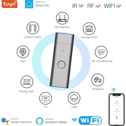 Tuya WiFi Remote Controller Smart Universal RF+IR Remote USB Shape Smart Controller RF Appliances Works With Alexa Google Home
