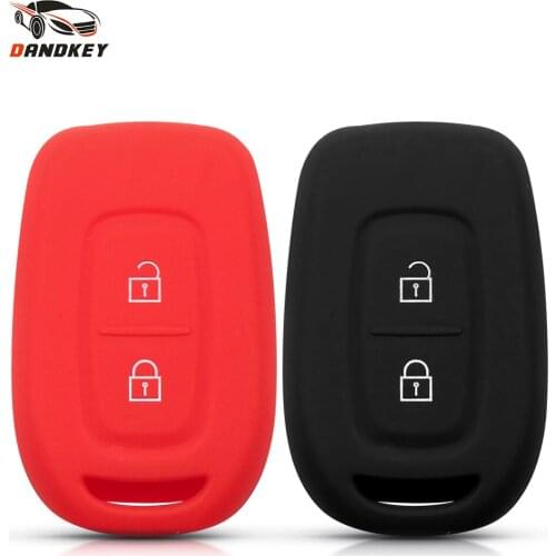 Dandkey For Renault Clio Kadjar Captur Symbol Koleos Megane 2016 2017 2018 Remote Flip Silicone Key Case Fob Cover 3 Buttons