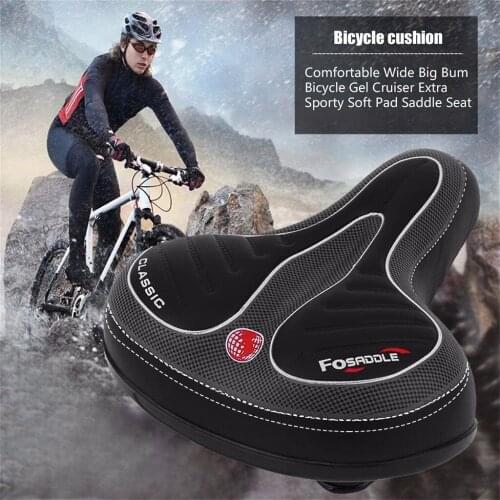Comfortable Wide Big Bum Bike Bicycle Gel Cruiser Extra Sporty Soft Pad Saddle Seat Suitable For Any Type Of Bike