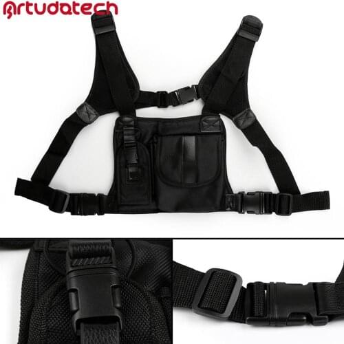 Artudatech 1680D Universal Chest Pocket Pack Handset Radio Holder Bag For Kenwood For Motorola Walkie Talkie Accessories