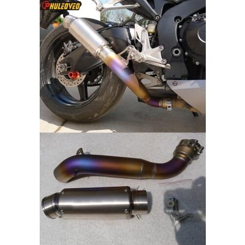 Titanium Alloy Motorcycle Exhaust System Connect Mid Link Pipe with Muffler Escape Demper Leakage for Honda CBR1000RR 2008-2020