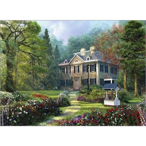 Needlework for embroidery DIY French DMC High Quality - Counted Cross Stitch Kits 14 ct Oil painting - Longfellow House