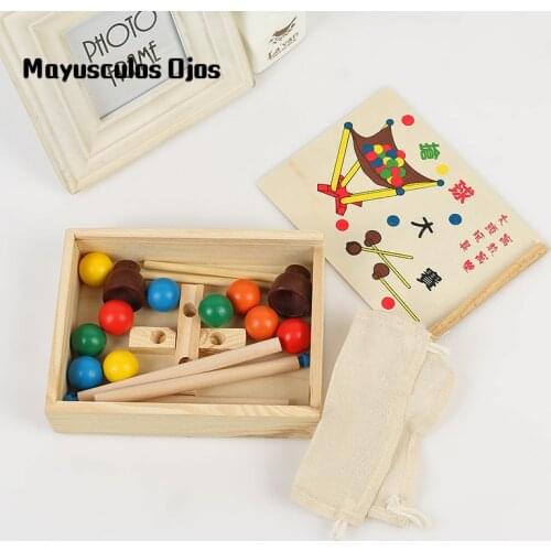 High Quality Wooden Childrens Toys Parent-child Interactive Ball Game Toy Beautiful Color Croquet Educational Toys