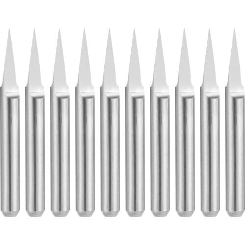 Uxcell 1/8" Shank 0.1mm Tip 15 Degree Carbide Wood Engraving Bit CNC Router Tool 10 Pcs