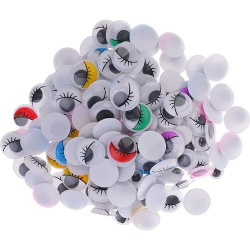 177pcs Assorted Color Mixed Size Wiggle Googly Eyes Embellishments for DIY Crafts Dolls Making