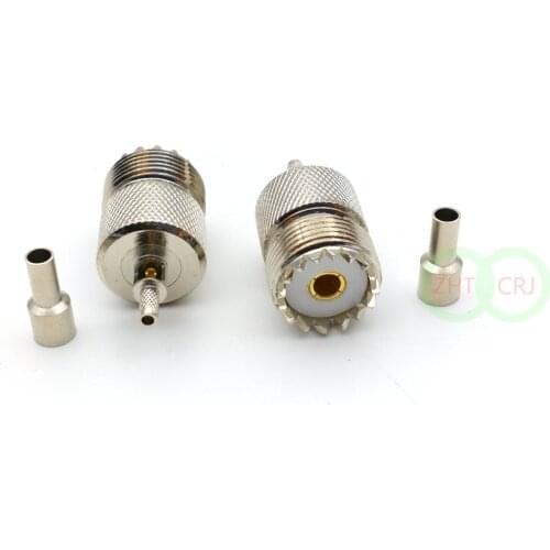 20pcs UHF SO239 Jack female Crimp connector for LMR100 RG174 RG178 RG316 cable CONNECTOR