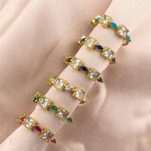 5PCS, Vintage Boho Crystal Geometric Rings For Women Zircon Geometric Knuckle Finger Ring Wedding Party Jewelry Gifts