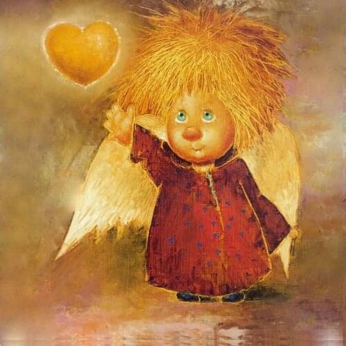 Heart Angel 5D DIY Diamond Embroidery Diamond Painting Cross Stitch full Square/round Rhinestone Mosaic Home Decor